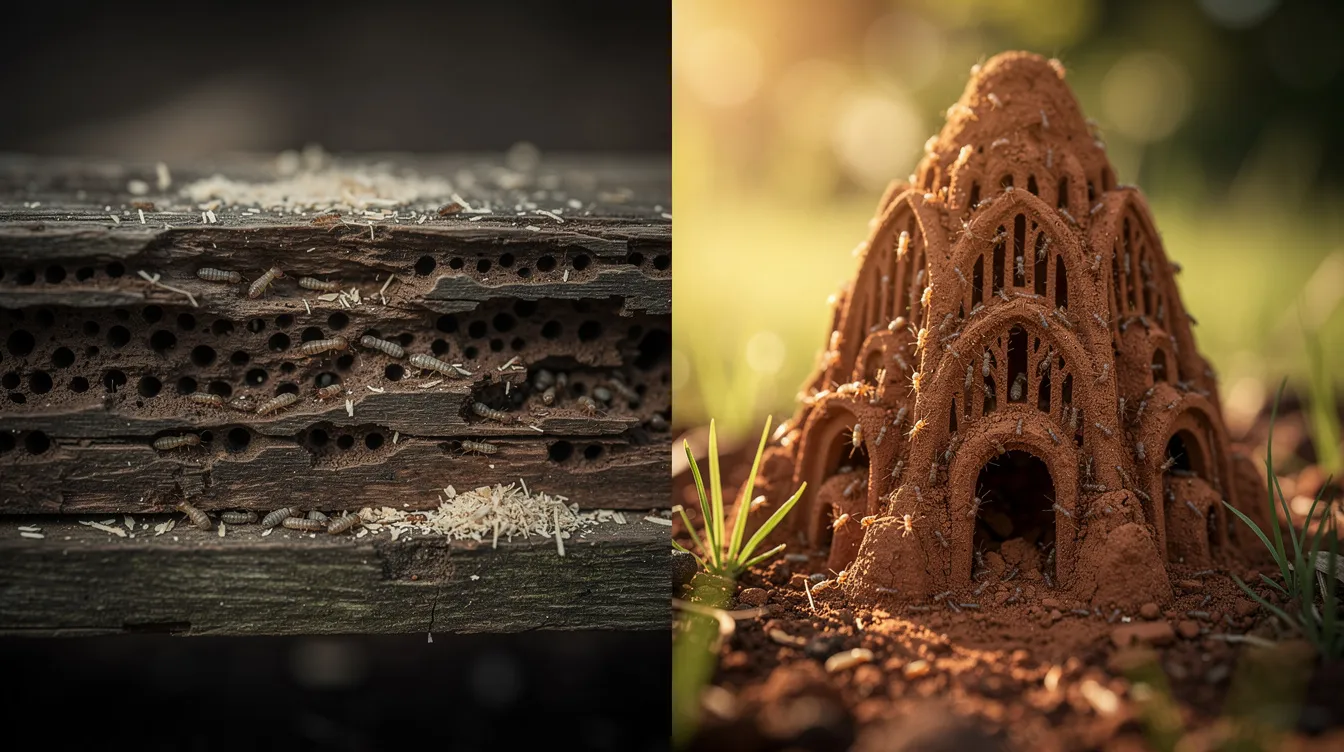 Différences clés entre vers de bois et termites